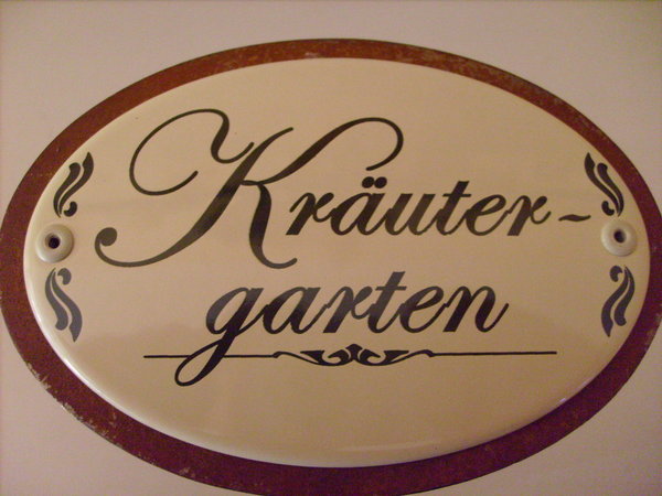 Emailleschild Kräutergarten 30cm
