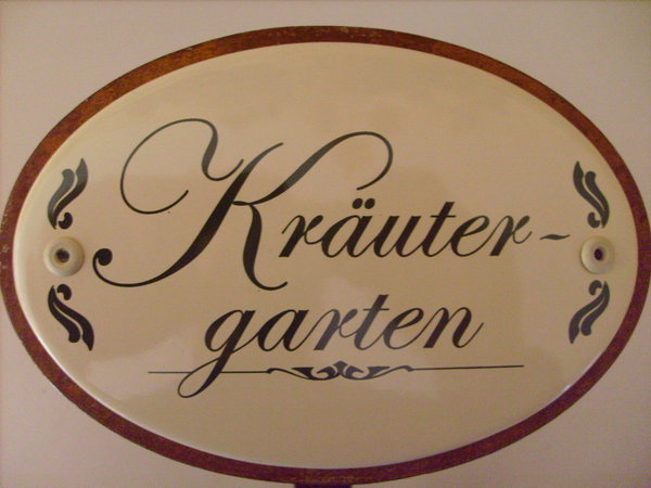 Emailschild Kräutergarten groß 50cm