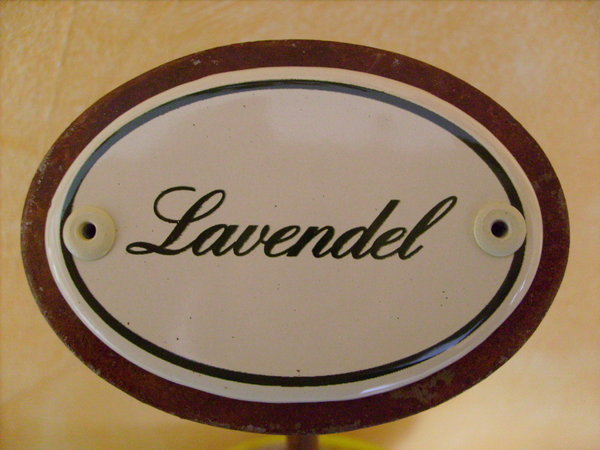 Kräuterschild Emaille Lavendel 25cm