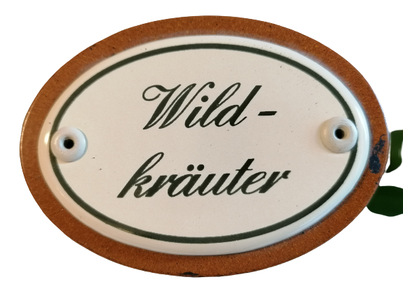 Kräuterschild Emaille Wildkräuter 25cm