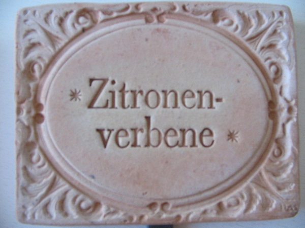 Zitronenverbene Terracotta Kräuterstecker  Kräuterschild