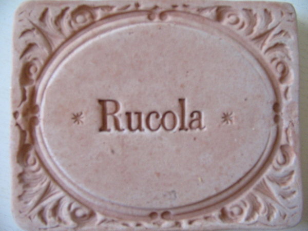 Rucola Terracotta Kräuterstecker Kräuterschild