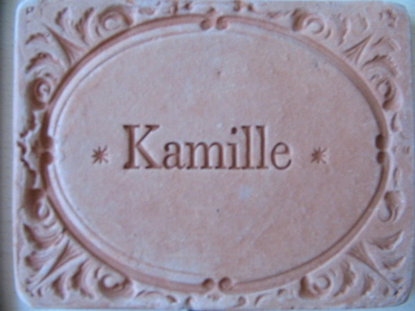 Kamille Terracotta Kräuterstecker  Kräuterschild