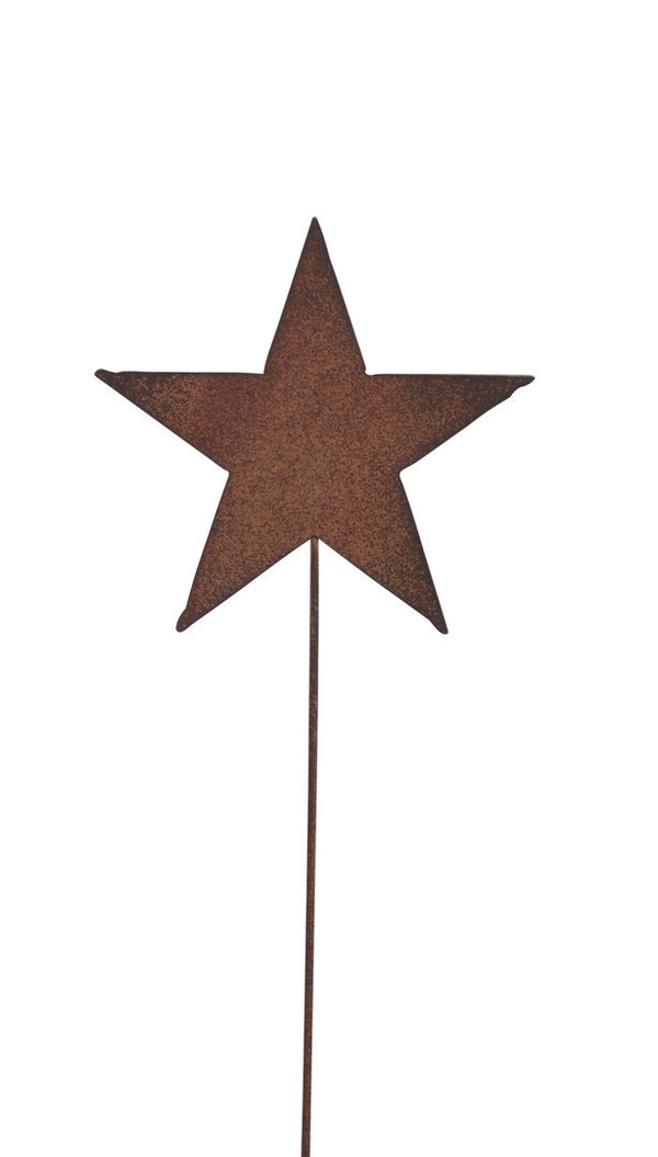 Stern zum Stecken Metall Rost 40cm