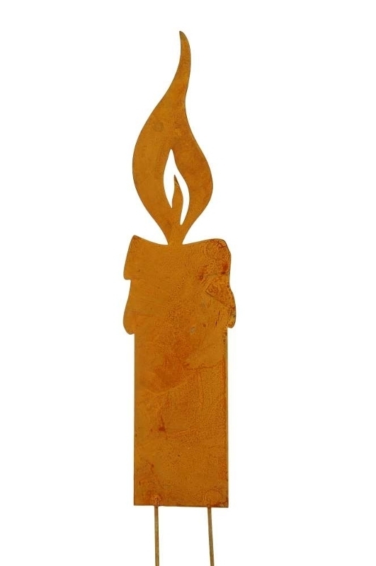 Kerze zum Stecken Metall Rost XL