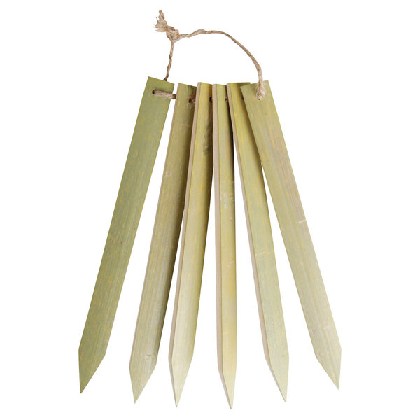 Set aus 6 Bambus Pflanzschildern