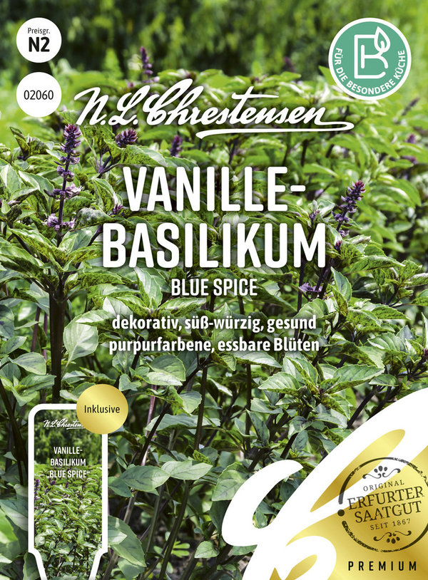 Vanille Basilikum Blue Spice Samen Saatgut Kräuter Ocimum Chrestensen