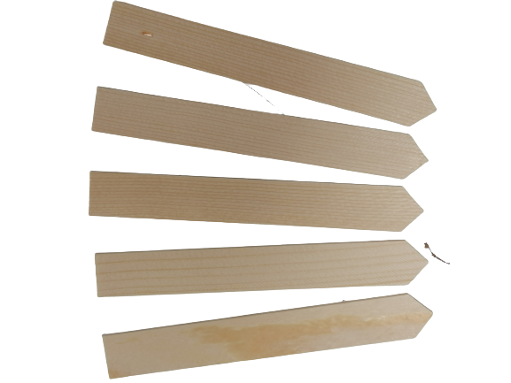 Stecketiketten Holz 15x2x0,3cm natur