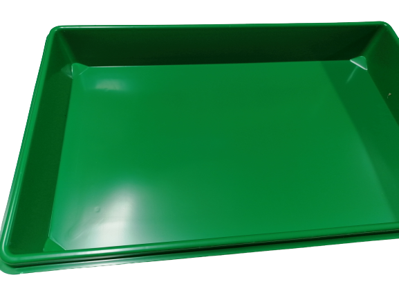 Romberg stabile grüne Aussaatschale ohne Bodenlöcher Pikierschale 50x32x6cm glatt