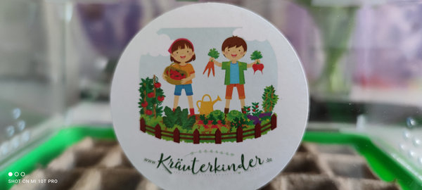 Kräuterkinder Anzuchtset Radieschen Gewächshaus Erde Etiketten Saatgut Handschuhe Wachsmalstifte