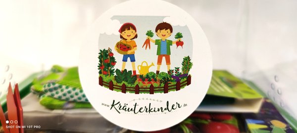 Kräuterkinder Anzuchtset Radieschen Gewächshaus Erde Etiketten Saatgut Handschuhe Wachsmalstifte